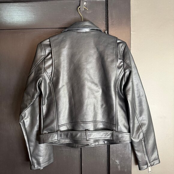 Rebecca Minkoff “Jett Moto” Black Faux Leather Jacket NWT Size M - Picture 2 of 11